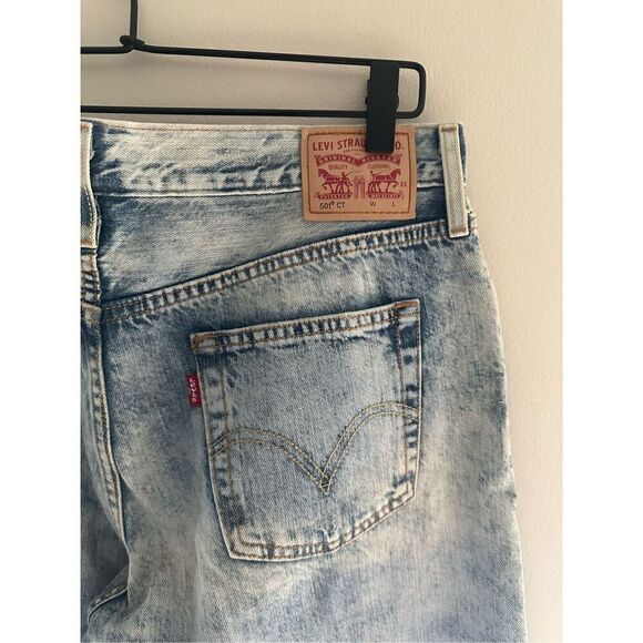 Levi’s Women’s 501 CT ripped Light Wash skinny jeans size 29 - Picture 4 of 7